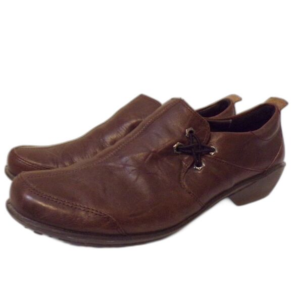 Romika Women's Brown Leather Slip On Casual Loafer Shoes. Size 40 US Size 9 - Picture 1 of 9